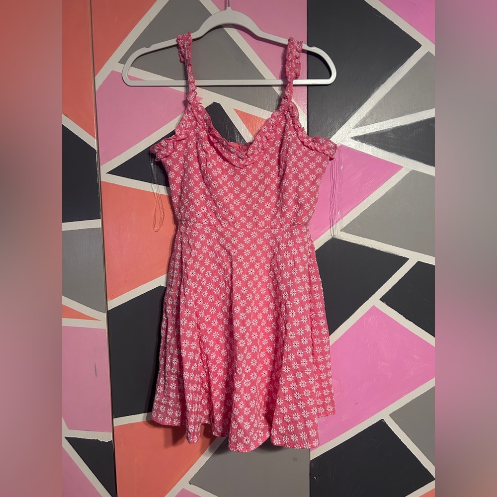 Pink flower dress size S